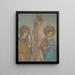 Diptychon der Heiligen Achatius, Barbara, Apollonia und Sebald - Deutsche Schule — gerahmtes Bild an der Wand