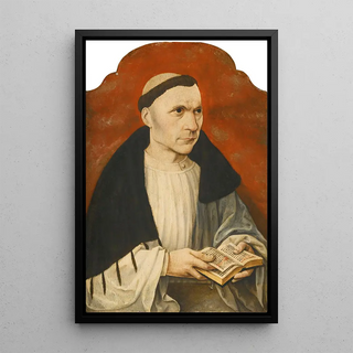 German School - Portrait Of An Augustinian Canon Wearing A Black Almuce.webp