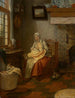 Innenaufnahme mit einer Mutter, die stillt - Gerrit Zegelaar — Ansicht des Kunstwerks