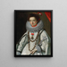 Portrait einer Dame - Gervasio Gatti — gerahmtes Bild an der Wand
