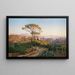 Panorama von Neapel mit Capodimonte und dem Vesuv in der Ferne - Giacinto Gigante — gerahmtes Bild an der Wand