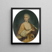 Portrait einer Prinzessin in einem Hermelin-Kleid - Giacomo Ceruti — gerahmtes Bild an der Wand