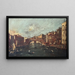Ansicht der Rialto-Brücke in Venedig - Giacomo Guardi — gerahmtes Bild an der Wand