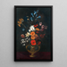 Blumen in einem dekorativen Vase auf einem Tisch - Giacomo Recco — gerahmtes Bild an der Wand