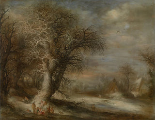 Gijsbrecht Leytens - Snow Landscape with Gypsies.webp