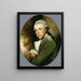 Mann im grünen Mantel - Gilbert Stuart — gerahmtes Bild an der Wand