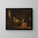 Der Kapitän Macheath gerügt von Polly und Lucy in L'Opéra des gueux - Gilbert Stuart Newton — gerahmtes Bild an der Wand