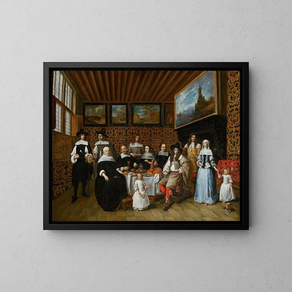 Familienporträt - Gillis van Tilborgh — gerahmtes Bild an der Wand