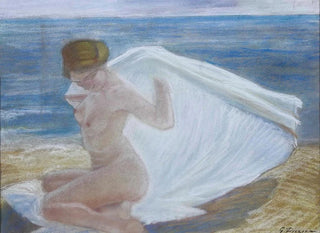 Gino Piccioni - Signora in riva al mare.webp