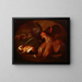 Poules et cobayes - Giovanni Agostino Cassana — gerahmtes Bild an der Wand
