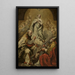 Anbetung der Jungfrau Maria durch Sankt Petrus und Denys den Areopagiten - Giovanni Antonio Burrini — gerahmtes Bild an der Wand