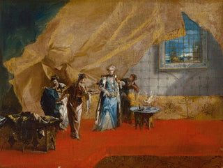Giovanni Antonio Guardi - InteriorA Sultana taking Coffee in the Harem.webp
