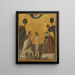 Le baptême du Christ - Giovanni Baronzio — gerahmtes Bild an der Wand