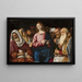 Der Christus unter den Gelehrten - Giovanni Battista Cima da Conegliano — gerahmtes Bild an der Wand