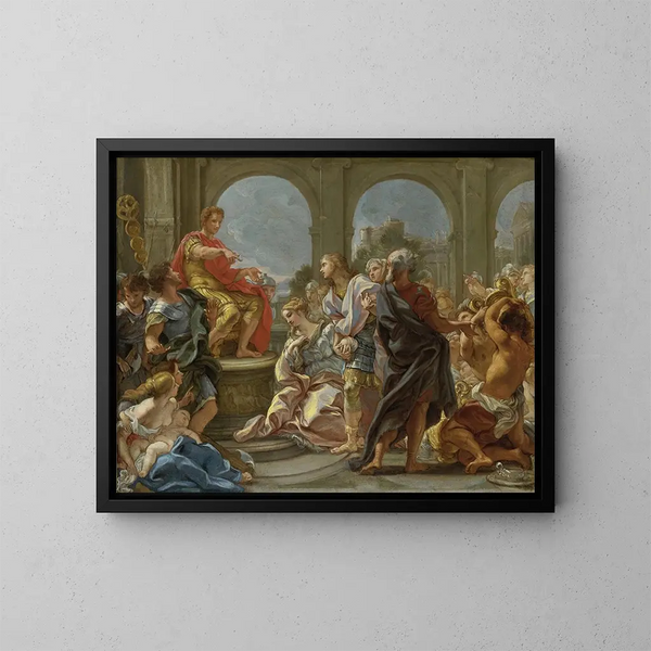 La Tempérance de Scipion - Giovanni Battista Gaulli — gerahmtes Bild an der Wand