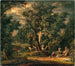 Reisende in einer nächtlichen Landschaft mit Blitzen - Giovanni Battista Innocenzo Colombo — Ansicht des Kunstwerks