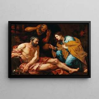 Giovanni Battista Langetti - Joseph interpreting dreams.webp
