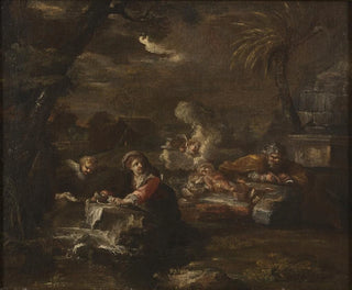 Repos pendant la fuite en Égypte - Giovanni Battista Pace — Ansicht des Kunstwerks