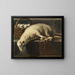 Ein Lamm, das neben einem Eierkorb gefesselt ist, eine Allegorie auf Ostern - Giovanni Battista Recco — gerahmtes Bild an der Wand