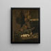 Naturmorte mit Hühnern und Eiern - Giovanni Battista Recco — gerahmtes Bild an der Wand