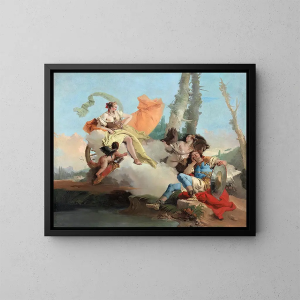 Armide trifft den schlafenden Renaud - Giovanni Battista Tiepolo — gerahmtes Bild an der Wand