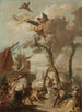 Die Hebräer, die die Manna in der Wüste sammeln, Skizze - Giovanni Battista Tiepolo — Ansicht des Kunstwerks