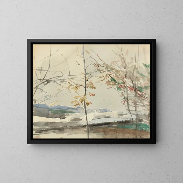 Herbstlandschaft mit Bäumen - Giovanni Boldini — gerahmtes Bild an der Wand