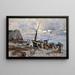 Rückkehr der Fischerschiffe nach Étretat - Giovanni Boldini — gerahmtes Bild an der Wand