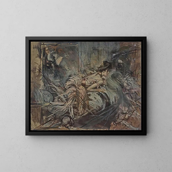 Das Modell des Künstlers - Giovanni Boldini — gerahmtes Bild an der Wand