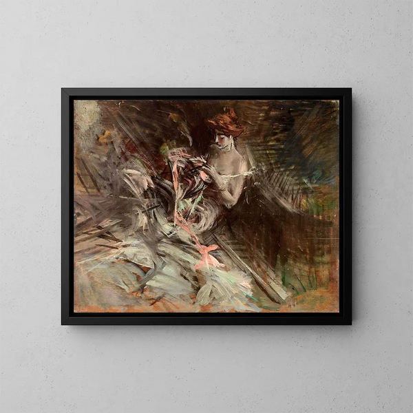 Die Ballkleid - Giovanni Boldini — gerahmtes Bild an der Wand