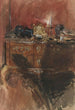 Ansicht eines Interieurs mit einer Louis XV-Kommode - Giovanni Boldini — Ansicht des Kunstwerks