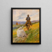 Buttero auf Pferd und weiße Maultier - Giovanni Fattori — gerahmtes Bild an der Wand