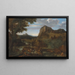 Ein felsiges Flusslandschaft mit Fischern - Giovanni Francesco Grimaldi — gerahmtes Bild an der Wand