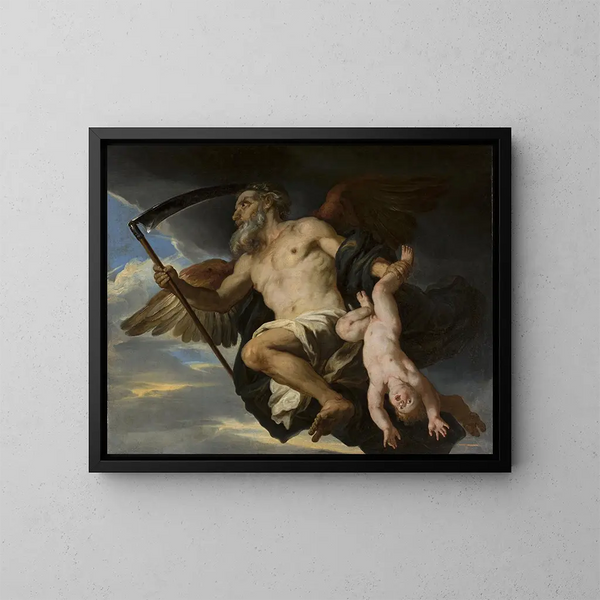 Chronos - Giovanni Francesco Romanelli — gerahmtes Bild an der Wand
