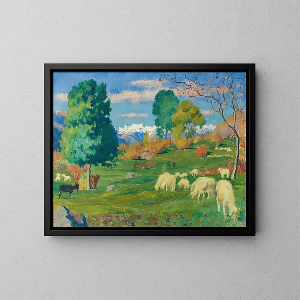 Herbstlandschaft - Giovanni Giacometti — gerahmtes Bild an der Wand