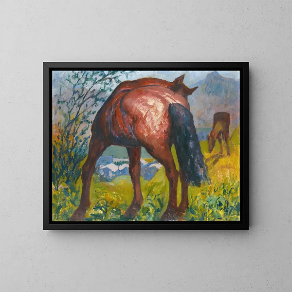 Pferd rot - Giovanni Giacometti — gerahmtes Bild an der Wand