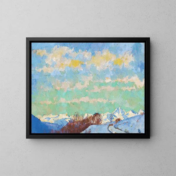 Ansicht von Stampa nach Italien - Giovanni Giacometti — gerahmtes Bild an der Wand