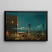 Piazza San Marco im Mondschein, Venedig - Giovanni Grubacs — gerahmtes Bild an der Wand