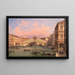 Venedig, Blick auf die Rialto-Brücke - Giovanni Grubacs — gerahmtes Bild an der Wand