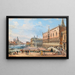 Venedig, Blick auf den Dogenpalast und Santa Maria della Salute - Giovanni Grubacs — gerahmtes Bild an der Wand