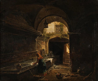 Giovanni Lazzarini - The Roman Aqueduecct Aqua Vergine In The Courtyard Of No 12 Via Del Nazareno.webp