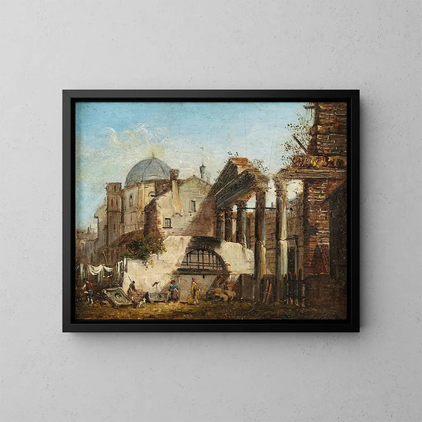 Le Forum Römisch - Giovanni Migliara — gerahmtes Bild an der Wand