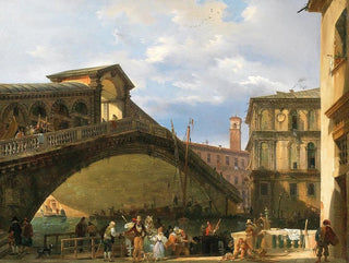 Venedig, die Rialto-Brücke - Giovanni Migliara — Ansicht des Kunstwerks