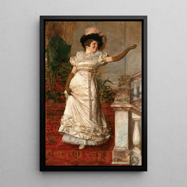 Eine große Eingangshalle - Giovanni Muzzioli — gerahmtes Bild an der Wand