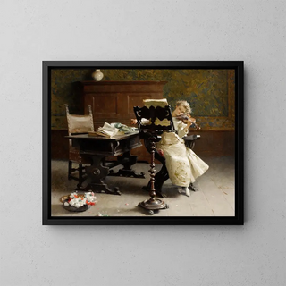 Der Geiger - Giovanni Paolo Bedini — gerahmtes Bild an der Wand