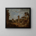 Ein Laune des Römischen Forums - Giovanni Paolo Panini — gerahmtes Bild an der Wand
