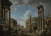 Ein architektonischer Laune mit Figuren unter römischen Ruinen - Giovanni Paolo Panini — Ansicht des Kunstwerks