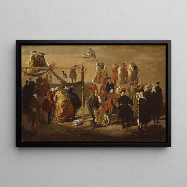 Festival auf der Piazza Navona - Giovanni Paolo Panini — gerahmtes Bild an der Wand