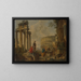 Das Kolosseum unter den römischen Ruinen - Giovanni Paolo Panini — gerahmtes Bild an der Wand