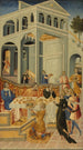 Die Kopfbild des Johannes des Täufers, präsentiert vor Herodes - Giovanni di Paolo — Ansicht des Kunstwerks